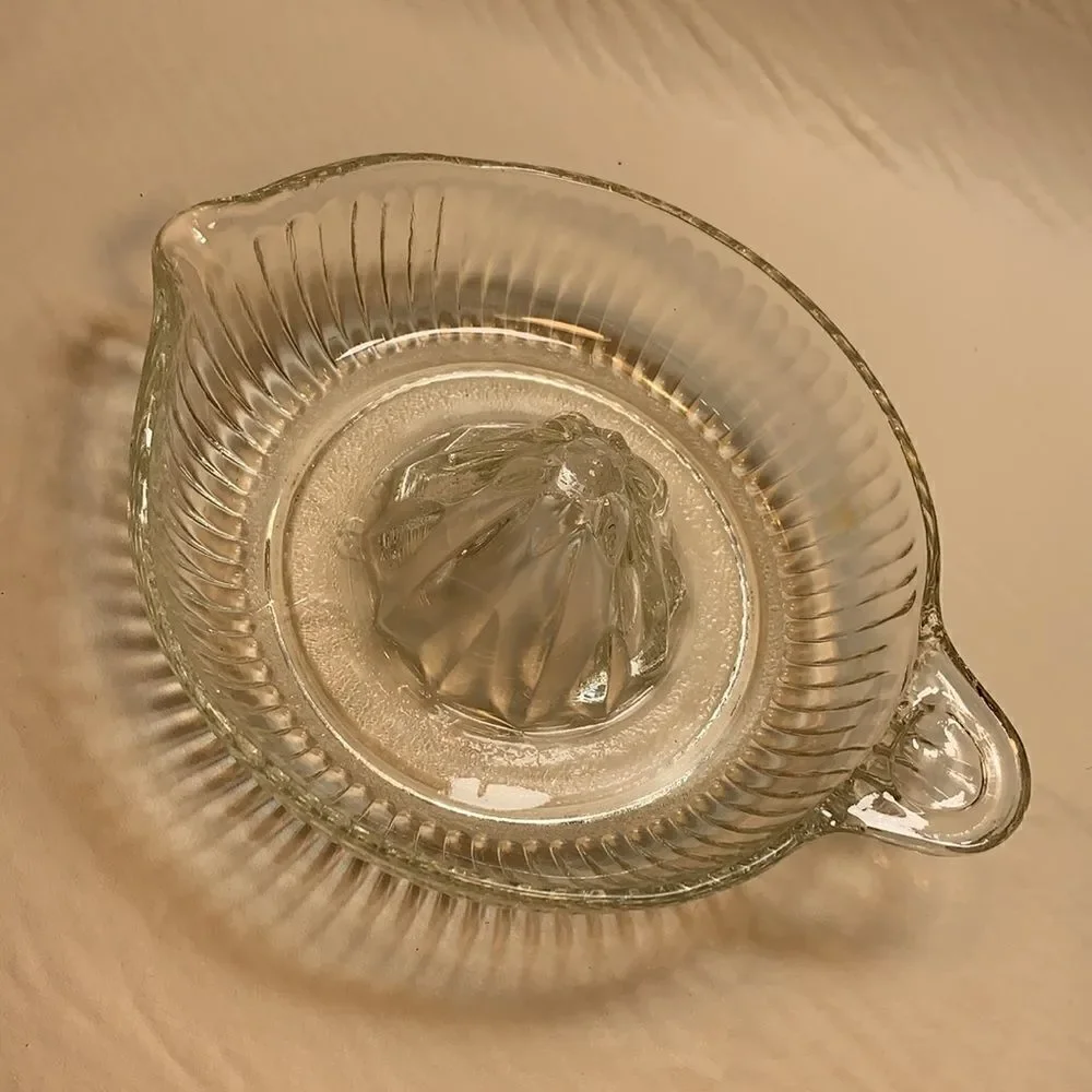 Mid Century Vintage Pressed Glass Juicer Reamer